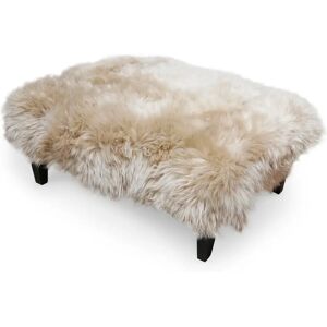 Fairmont Park Bespoke Handmade Footstool Coffee Table In 100% Genuine Icelandic Sheepskin (90Cm X 60Cm X 40 Cm) black/brown 40.0 H x 60.0 W x 90.0 D cm