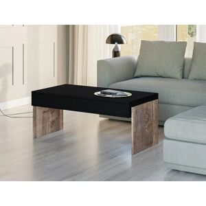 Metro Zahara Coffee Table with Storage black/brown 45.0 H x 60.0 W x 60.0 D cm