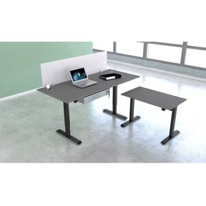 Inbox Zero Height Adjustable Standing Desk brown/gray 100.0 W x 60.0 D cm