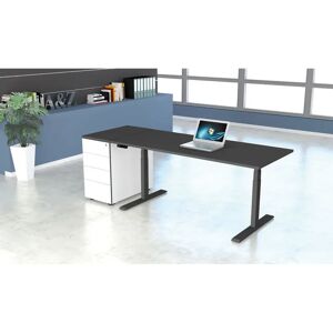 Inbox Zero Height adjustable standing desk brown/gray 100.0 W x 60.0 D cm