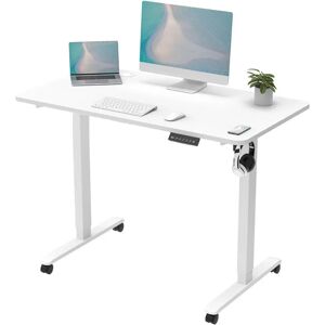 Brayden Studio Alvana 100Cm W Height Adjustable Rectangular Standing Desk brown 100.0 W x 60.0 D cm