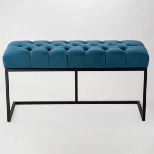 Ebern Designs Emaleigh Upholstered Bench blue/gray 50.0 H x 100.0 W x 40.0 D cm