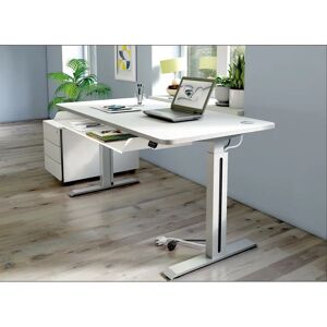 Inbox Zero Pixa Desk brown/gray 100.0 W x 60.0 D cm