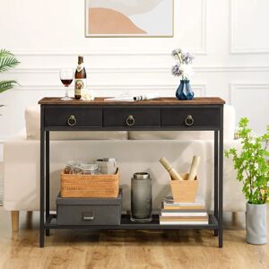 Borough Wharf Harshaw 100Cm Console Table brown/gray 80.0 H x 100.0 W x 25.0 D cm