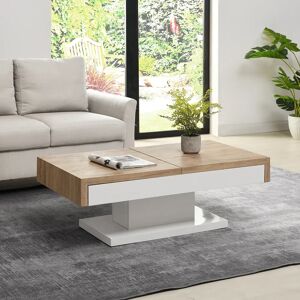 Latitude Run Molti Coffee Table with Storage brown/white 40.0 H x 100.0 W x 60.0 D cm