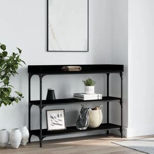 17 Stories Nyal Console Table black/brown 80.0 H x 100.0 W x 30.0 D cm