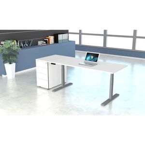 Inbox Zero Height adjustable standing desk brown/gray 100.0 W x 60.0 D cm