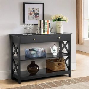 Breakwater Bay 3-Tier Console Table black 80.0 H x 100.0 W x 30.0 D cm