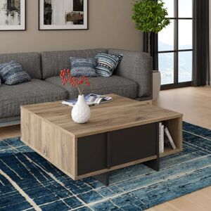 Latitude Run Bissonette Coffee Table with Storage black/brown 100.0 H x 40.9 W x 100.0 D cm