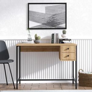 Ebern Designs Cyprych Desk black/brown/gray 74.0 H x 100.0 W x 60.0 D cm