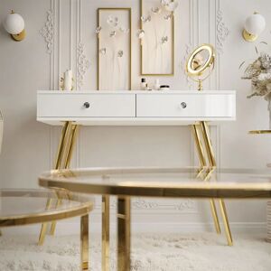 Fairmont Park Sienna Console Table with Drawers white/yellow 80.0 H x 100.0 W x 42.0 D cm