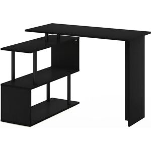 Ebern Designs Dontay L-Shape Computer Desks with Side Shelves brown 72.4 H x 100.1 W x 80.3 D cm