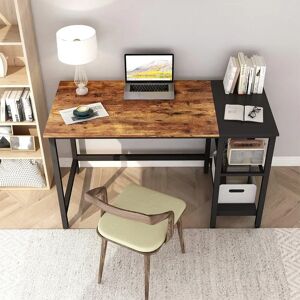 Borough Wharf Oikos 100cm W Rectangular Computer Desk black/brown/gray 75.0 H x 100.0 W x 60.0 D cm