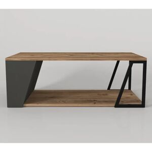 Borough Wharf Argonne Floor Shelf Coffee Table blue/brown/gray 36.0 H x 100.0 W x 55.0 D cm