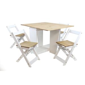 Mercers Furniture 4 - Person Dining Set white/brown 75.0 H cm