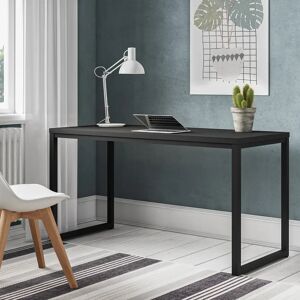 Trent Austin Design Berenice Solid Steel Office Desk black/brown 73.66 H x 139.7 W x 60.96 D cm