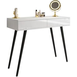 Fairmont Park Sienna Console Table with Drawers white/black 80.0 H x 100.0 W x 42.0 D cm