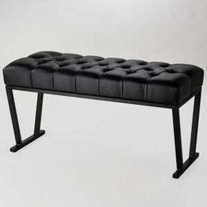 Ebern Designs Ferderber Upholstered Bench black/gray 50.0 H x 100.0 W x 40.0 D cm
