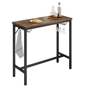 17 Stories Mityu 100cm Wine Bar black/brown 90.0 H x 103.5 W x 40.0 D cm