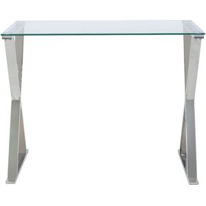 Metro Capps Desk Console Table for Hallway Living Room Furniture, 100cm Slim Metal Entryway Table Clear 78cm H X 100cm W X 45cm D