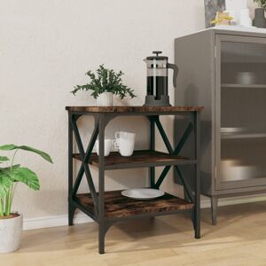 Borough Wharf Cornelie Side Table Smoked Oak 50cm H X 40cm W X 42cm D