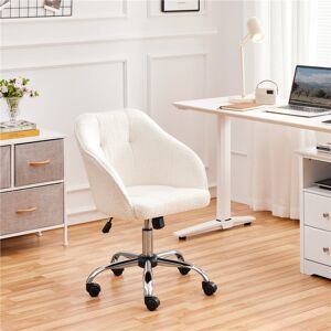 Yaheetech Ergonomic Desk Chair for Home and Office use Ivory 86.5cm H X 60cm W X 60cm D