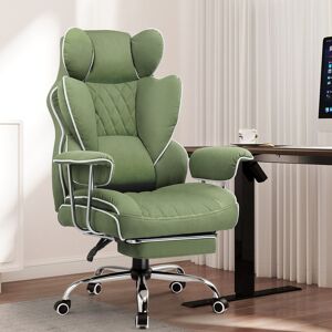 Inbox Zero Adjustable Reclining Ergonomic Faux Leather Swiveling PC & Racing Game Chair Brown 126cm H X 59cm W X 50cm D