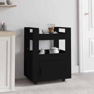 Alpen Home 60 Cm Kitchen Trolley Black 80cm H X 60cm W X 45cm D