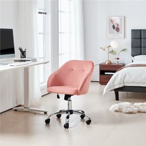 Yaheetech Ergonomic Desk Chair for Home and Office use Pink 86.5cm H X 60cm W X 60cm D
