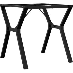 Latitude Run Armony Dining Table Legs Y-Frame Steel Black 73cm H x 70cm W x 70cm D