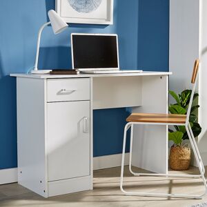 Ebern Designs Stefanski 1 Drawer Computer Storage Cupboard Desk White 72cm H X 100cm W X 45cm D