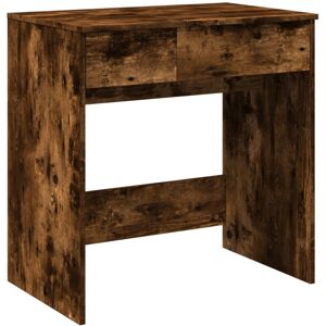 Vidaxl Dressing Table With Mirror 73X46.5 Cm Smoked Oak 75cm H X 73cm W X 46.5cm D