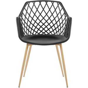 Latitude Run Brosh Dining Chair Black 86cm H X 50cm W X 51cm D