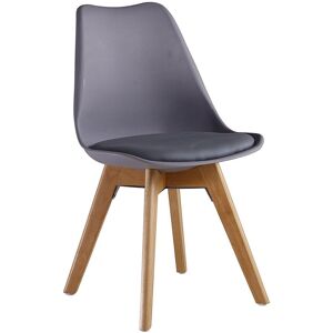 17 Stories Ainoras Upholstered Dining Chair Dark Grey 83cm H X 48cm W X 43cm D