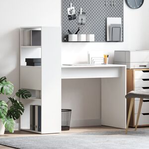 17 Stories Desk Engineered Wood Medium Desk White 120cm H X 113cm W X 54cm D
