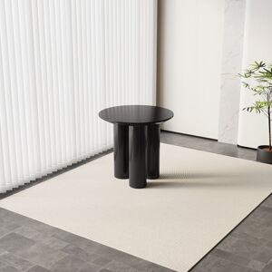 Metro Black Dining Table, Modern Round Kitchen Table, Small Indoor End Table for Kitchen, Bar, Living Room, Small Space, Easy Assembly, Table Only Black