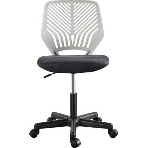 Yaheetech color Mid-Back Armless Mesh Padded Swivel Task Office Chair Grey/Black 92cm H X 55cm W X 55cm D