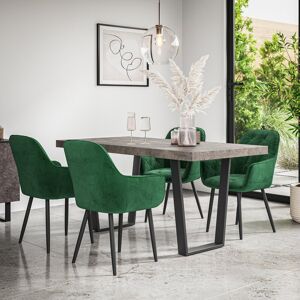 Fairmont Park Ahlina 6 - Person Dining Set Grey/Black/Green 6