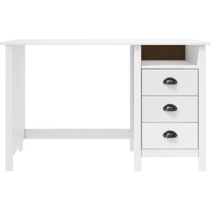 Brambly Cottage Michaelis Desk Hill With 3 Drawers White 74cm H X 120cm W X 50cm D