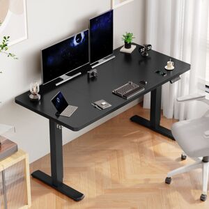 17 Stories Electric Standing Desk Height Adjustable Desk Sit Stand Desk With Time Reminder Stand up Desk 3 Memory Setting Electric Desk Black/Black 72cm H x 140cm W x 60cm D