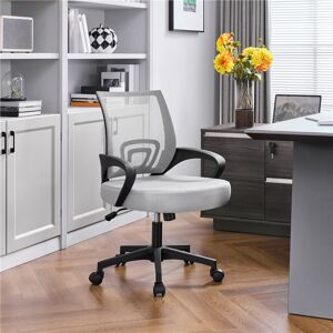 Yaheetech Mid-Back Mesh Swivel Office Chair Grey/Black 60.5cm W;97cm H X 60.5cm W X 60cm D;60.5cm W;60.5cm W;97cm H X 60.5cm W X 60cm D;60.5cm W