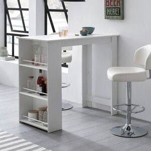 17 Stories Dining Table/Bar Table Zukowski 120 X 107.5 X 60 Cm Wooden Bar Table Kitchen Counter White