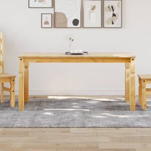 Marlow Home Co. Dining Table Corona Solid Wood Pine Brown 80cm W x 160cm L