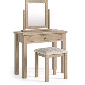 ClassicLiving Abdulazim Dressing Table with Mirror Brown 55cm H X 60cm W X 10cm D
