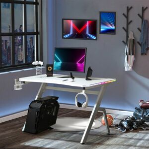 Inbox Zero Bayron 120cm W Rectangle Writing Desk White 96cm H X 120cm W X 66cm D