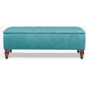 R&M Furnishers Lisbon Ottoman Bench with Storage, End of Bed Bench, Rectangle Coffee Table, Upholstered Footstools Duck Egg 45cm H x 120cm W x 40cm D