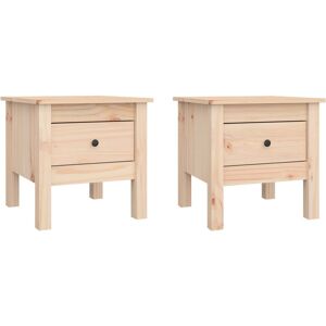 Latitude Run Kishawn 2 Piece Side Table Natural 39cm H X 40cm W X 40cm D