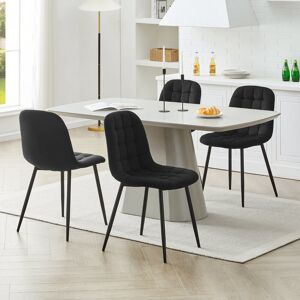 Fairmont Park 4Er Set Dining Chair, Velvet Upholstered Chair,Green Black 88cm H X 45cm W X 54cm D