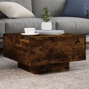 vidaXL Jlea Pedestal Coffee Table Smoked Oak 31cm H x 55cm L x 55cm W