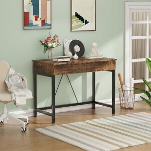 Latitude Run Computer Desk With Drawers, Dressing Table, Vanity Desk, Make Up Desk, Home Office Desk With Storage, Study Table For Small Space, Laptop Table Made O Brown 72.9cm H X 100cm W X 50cm D